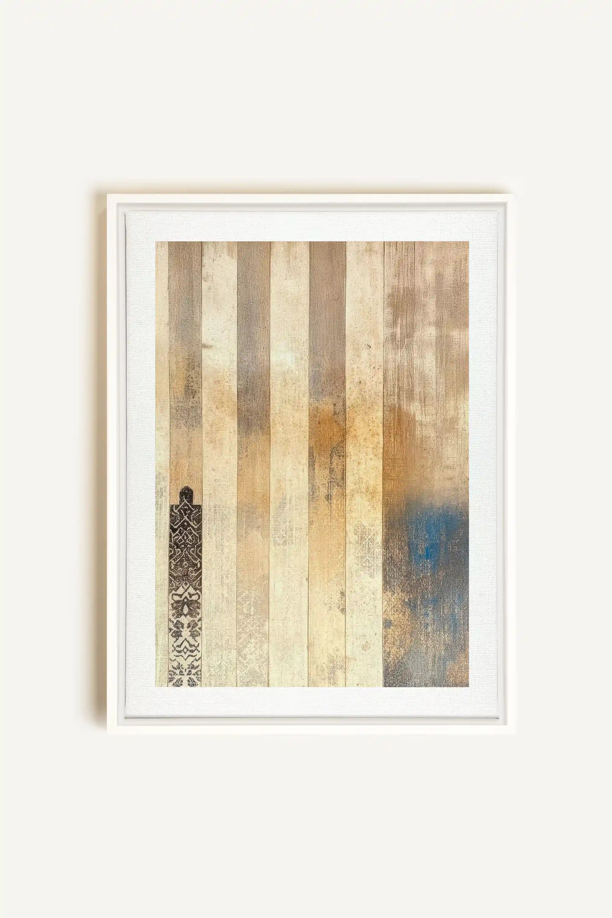 ARTISAN PATINA, Artwork on stretched canvas, framed in white