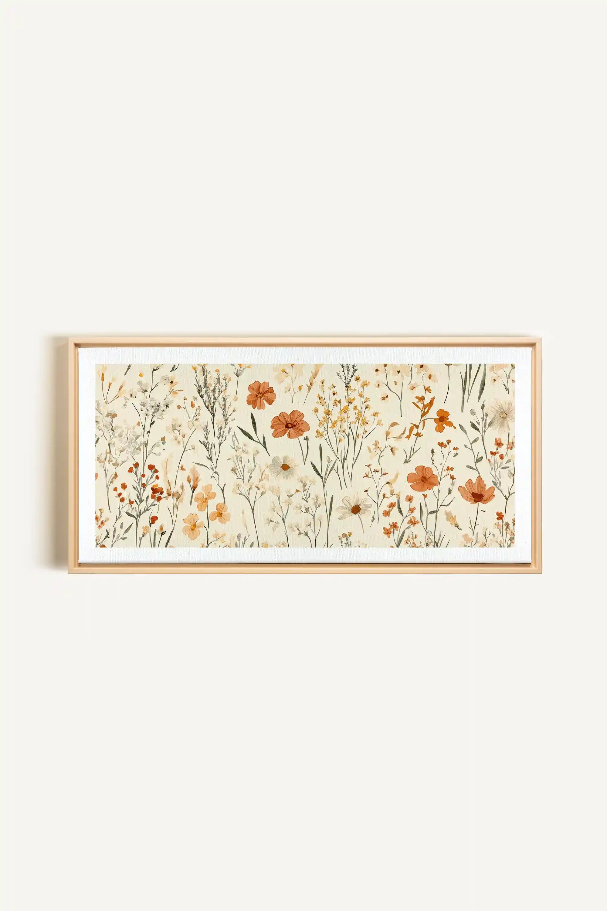 AUTUMN GARDEN, Oeuvre sur toile étirée, encadré Naturel Clair
