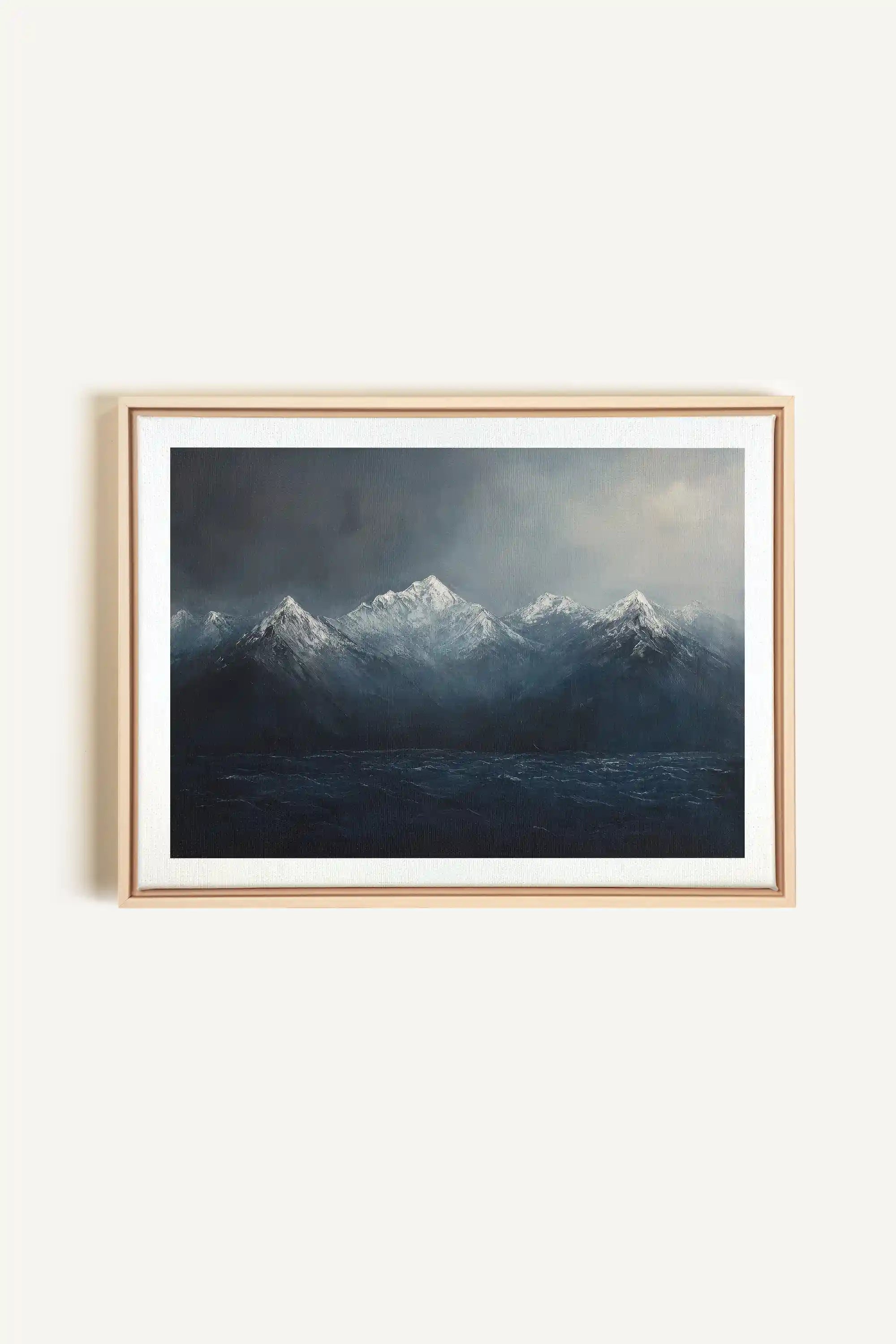 BEYOND THE RIDGE, Artwork on stretched canvas, framed Natural Light