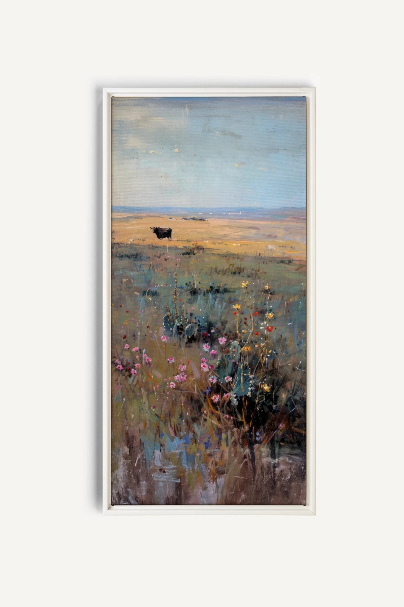 PRAIRIE DAYDREAM, Oeuvre sur toile étirée, encadré Blanc