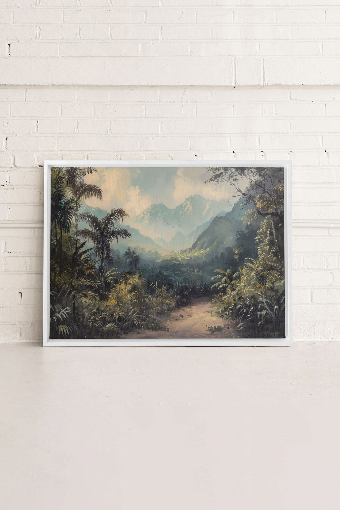 GOLDEN REALM, Artwork on stretched canvas, framed in white
