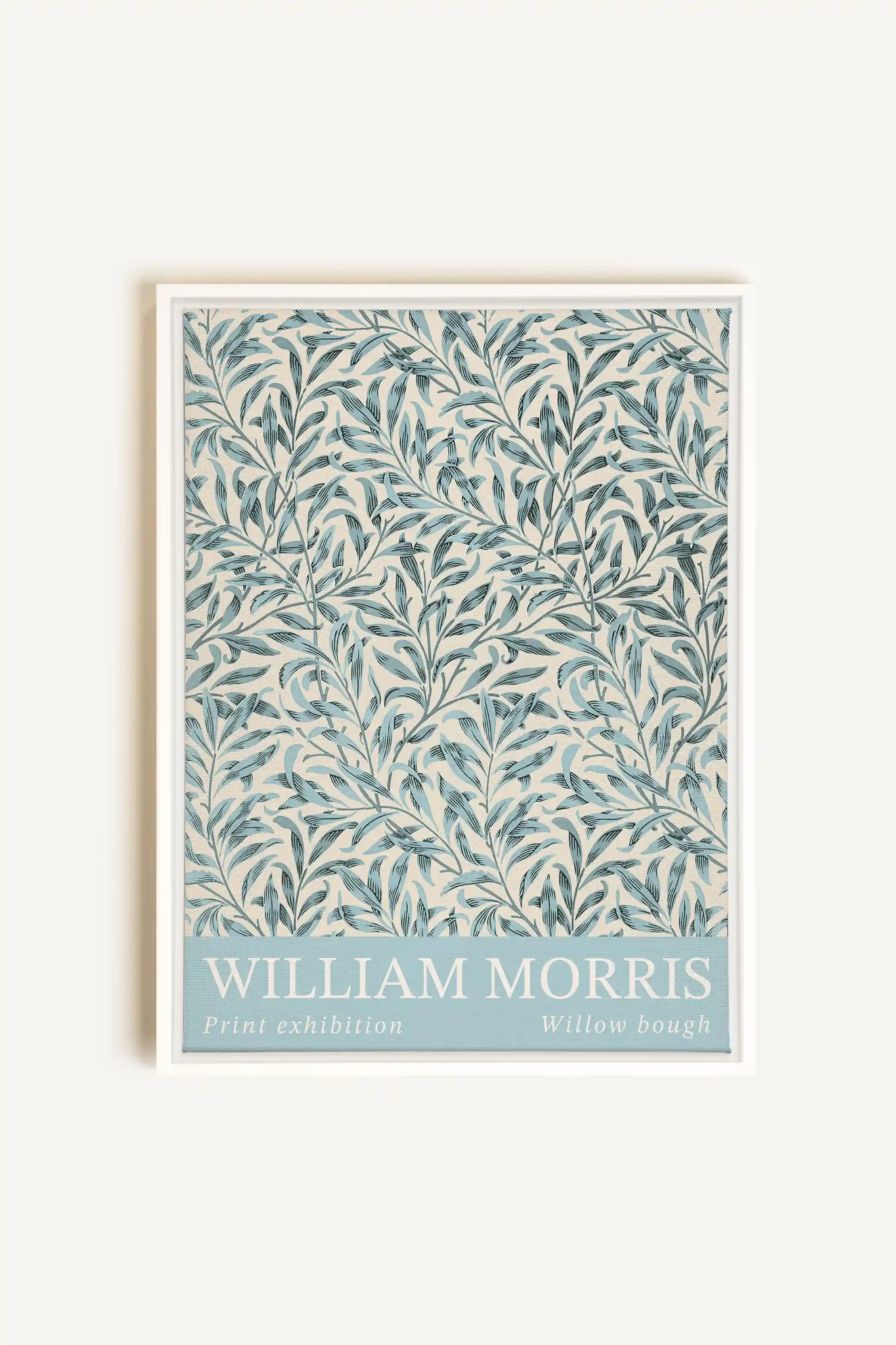 BLEU MORRIS, Oeuvre sur toile étirée, encadré Blanc