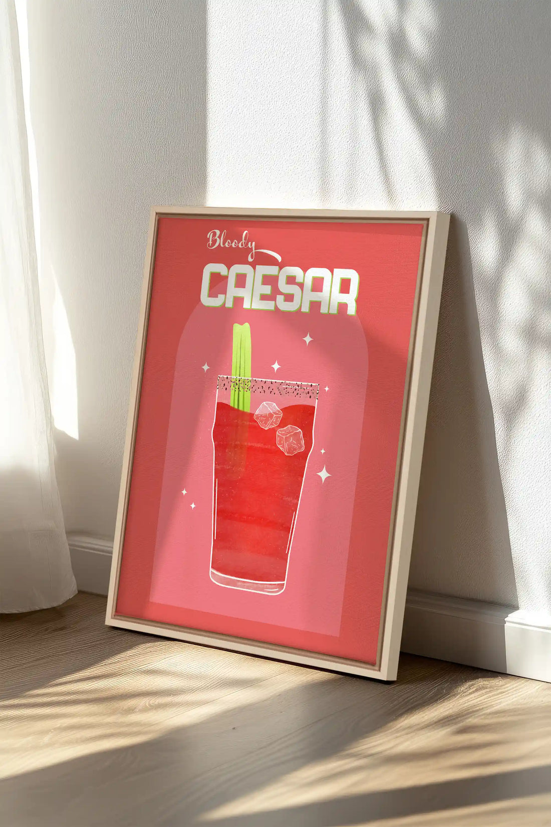 BLOODY CAESAR, Oeuvre sur toile étirée, encadré Naturel Clair