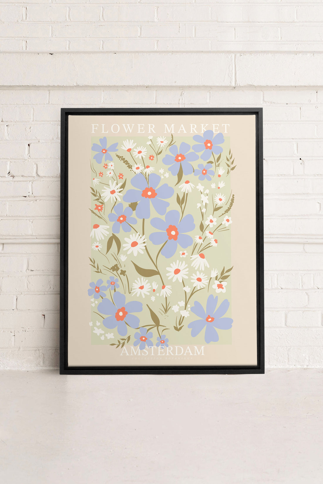 OLEKA CANVAS - AMSTERDAM BLOOM, Oeuvre sur toile étirée, encadré Noir