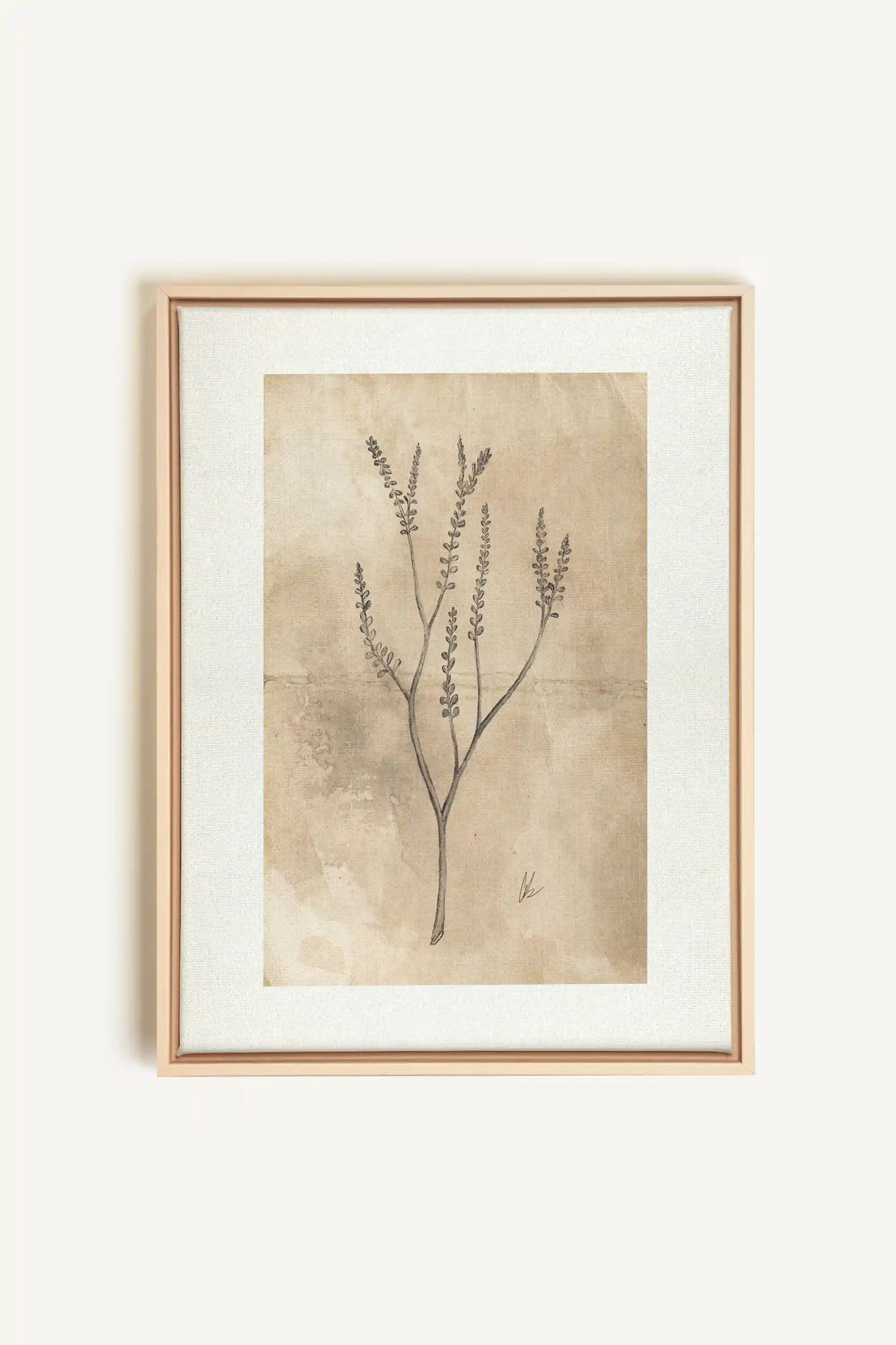 BLOOMING FLOWER II, Artwork on stretched canvas, framed Natural Light