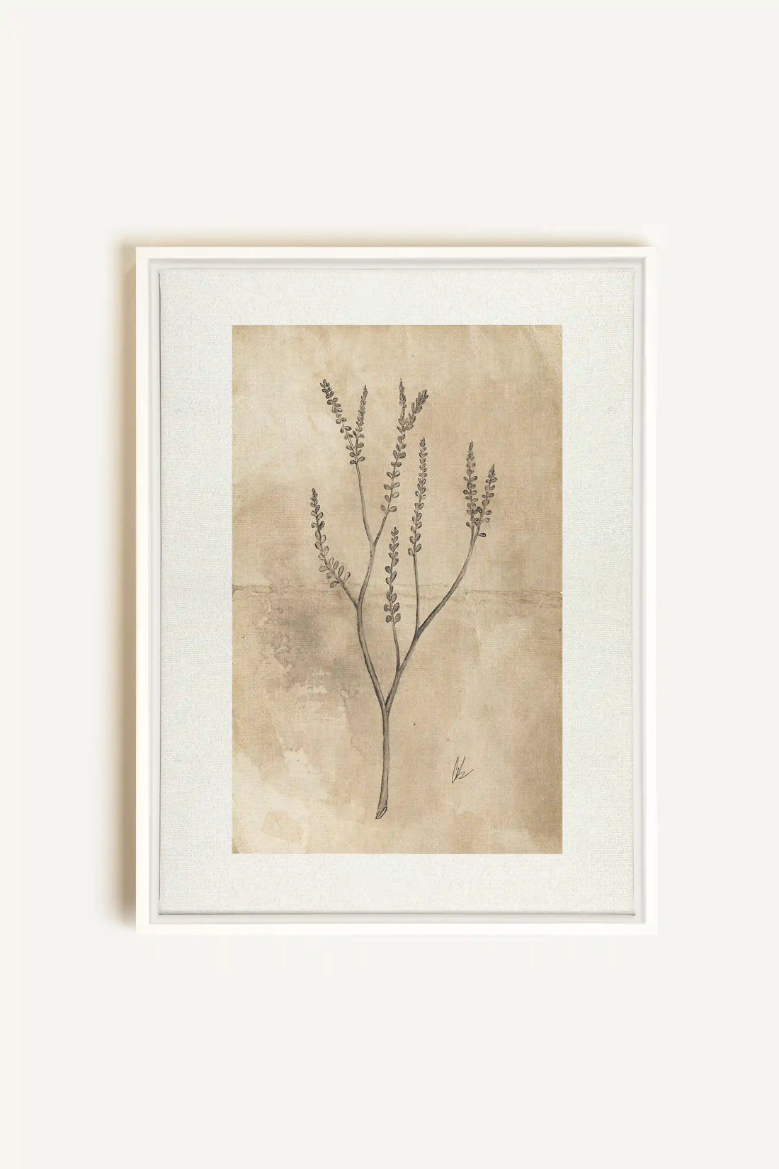 BLOOMING FLOWER II, Artwork on stretched canvas, framed in white