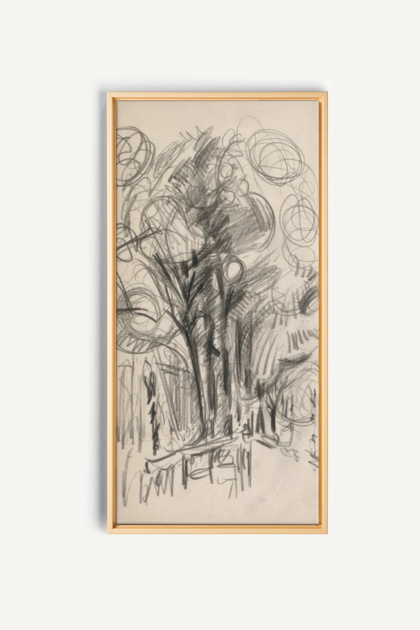 LIGNES DU VENT, Oeuvre sur toile étirée, encadré Naturel Clair