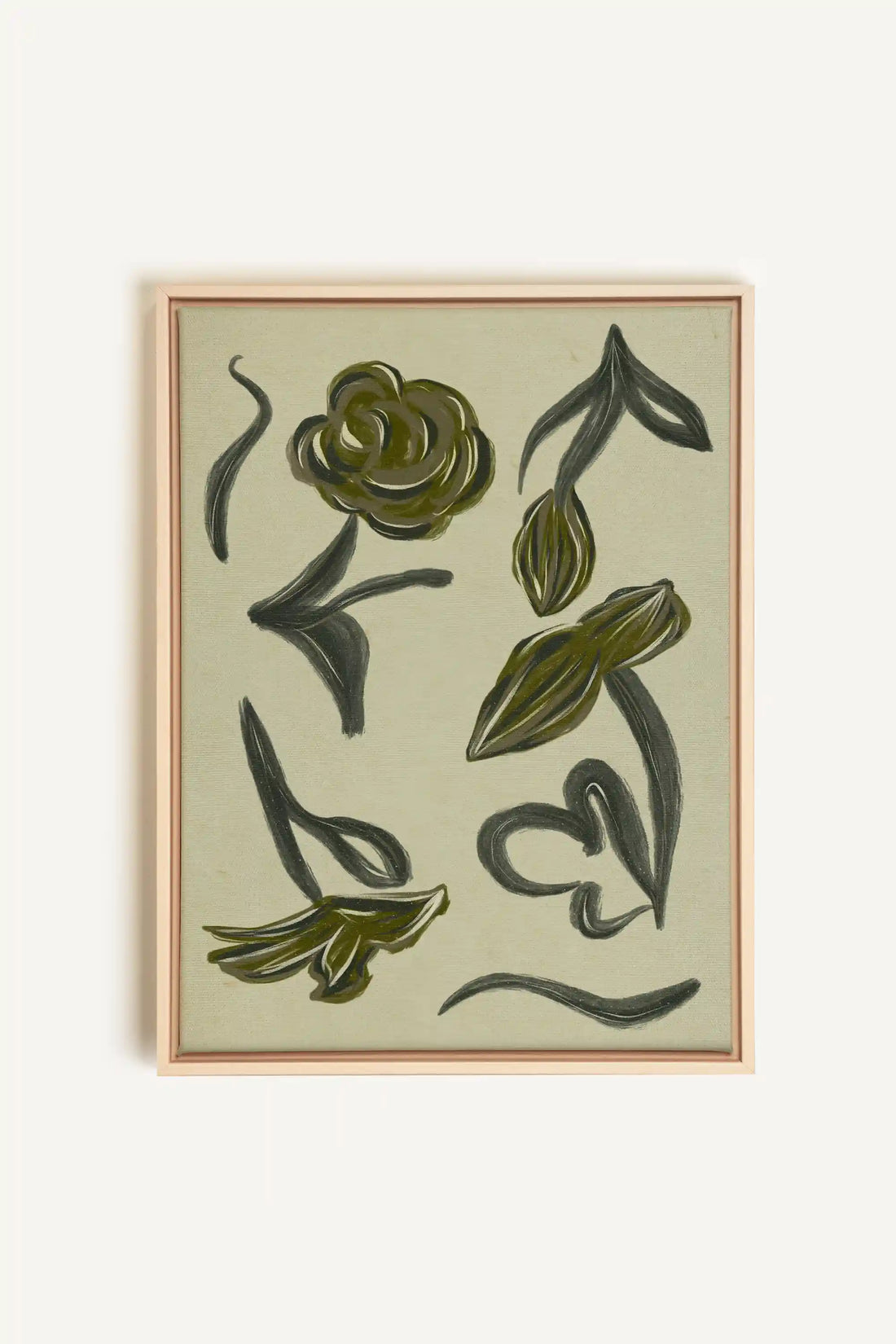 BOTANIC RELIC, Oeuvre sur toile étirée, encadré Naturel Clair