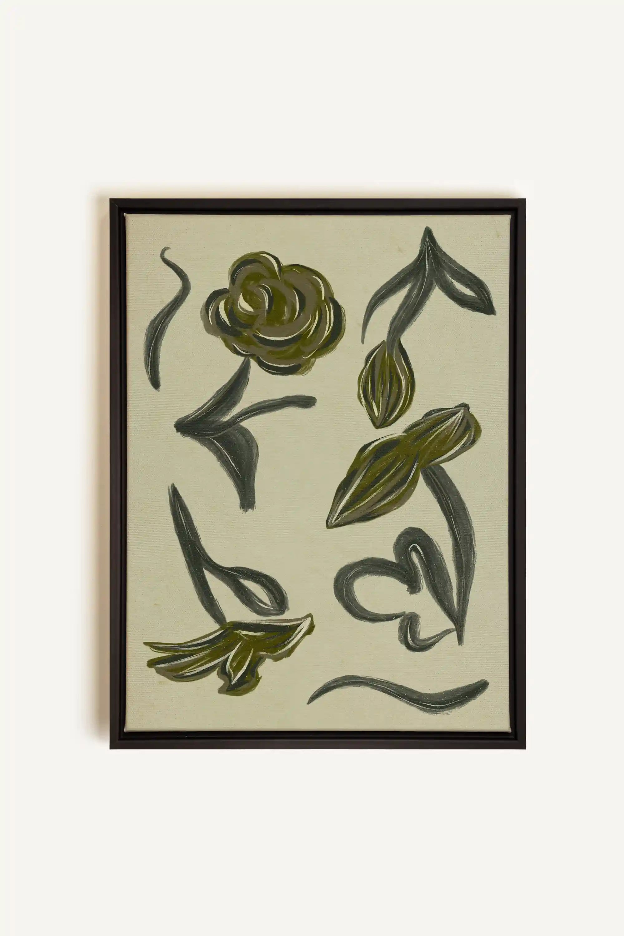 BOTANIC RELIC, Artwork on stretched canvas, framed in black
