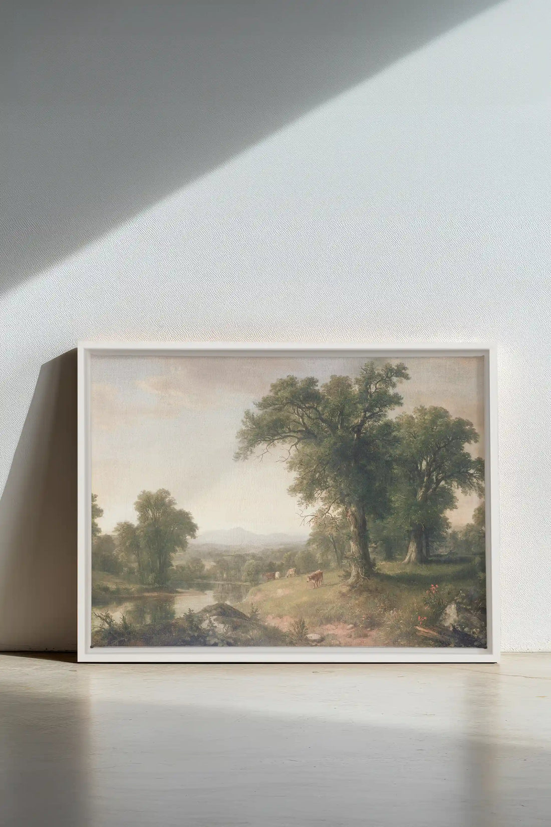 BREATHER, Artwork on stretched canvas, framed in white