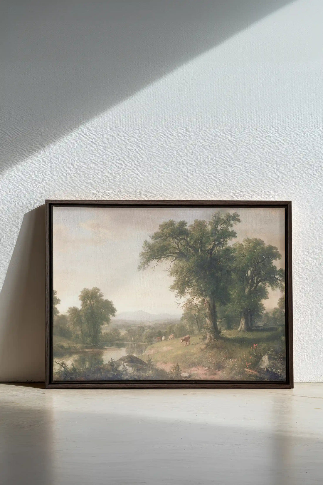 BREATHER, Oeuvre sur toile étirée, encadré Brun Noyer