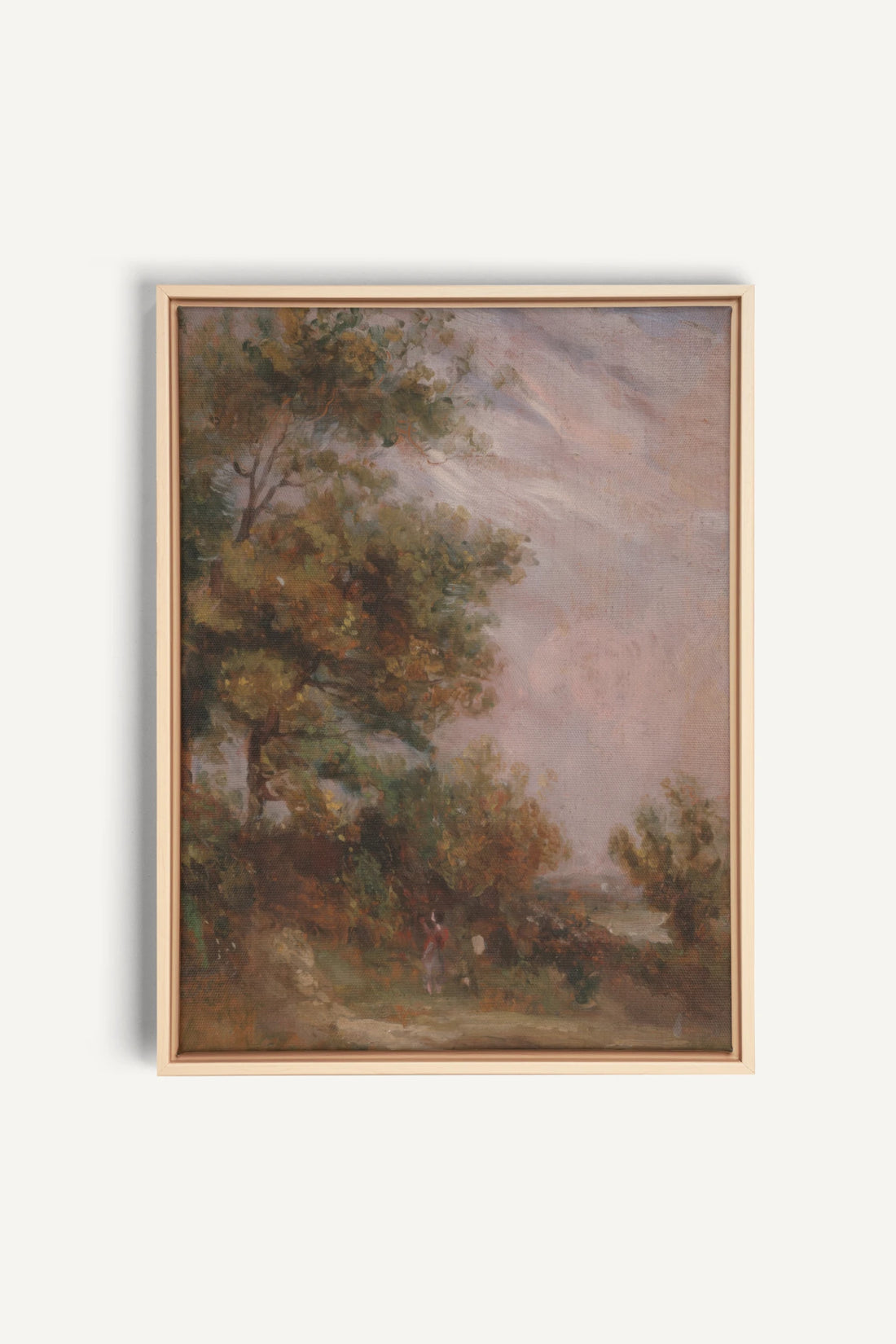 PRAIRIE DE BRUME, Work on stretched canvas, framed Naturel Clair