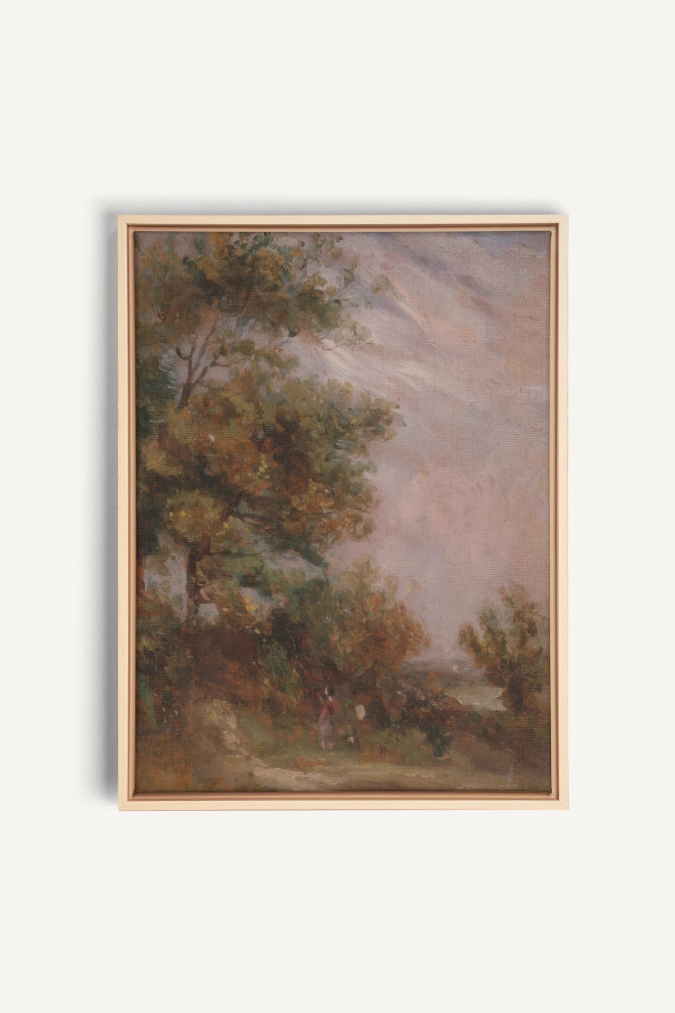 PRAIRIE DE BRUME, Work on stretched canvas, framed Naturel Clair