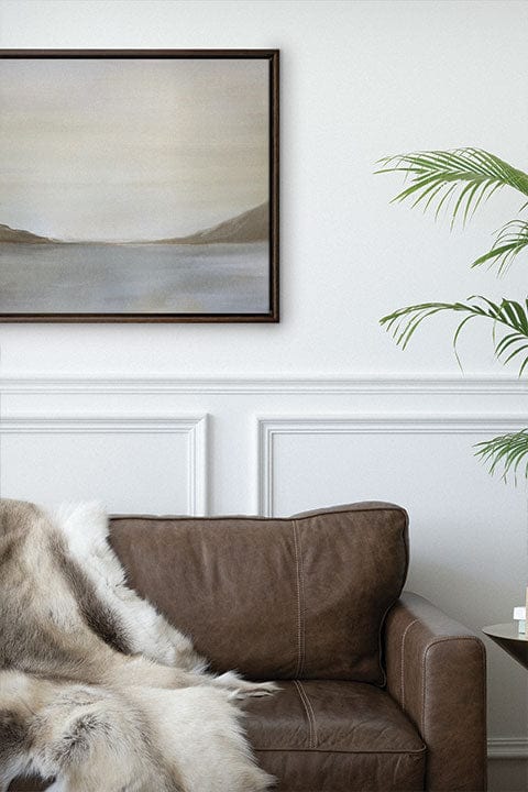 OLEKA CANVAS - BRISE, Oeuvre sur toile étirée, encadré Brun Noyer