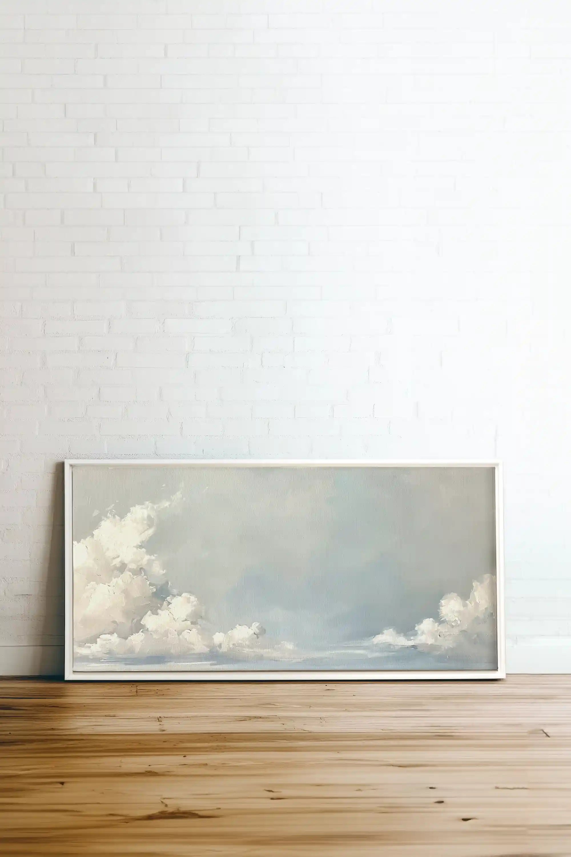 CLOUDSCAPE, Artwork on stretched canvas, framed in white