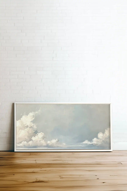 CLOUDSCAPE, Artwork on stretched canvas, framed in white