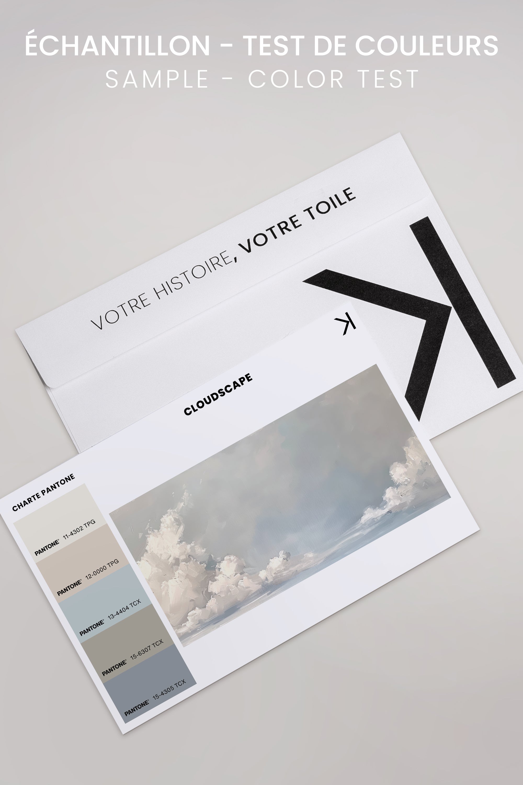 OLEKA CANVAS - CLOUDSCAPE, Oeuvre sur toile étirée, encadré Blanc