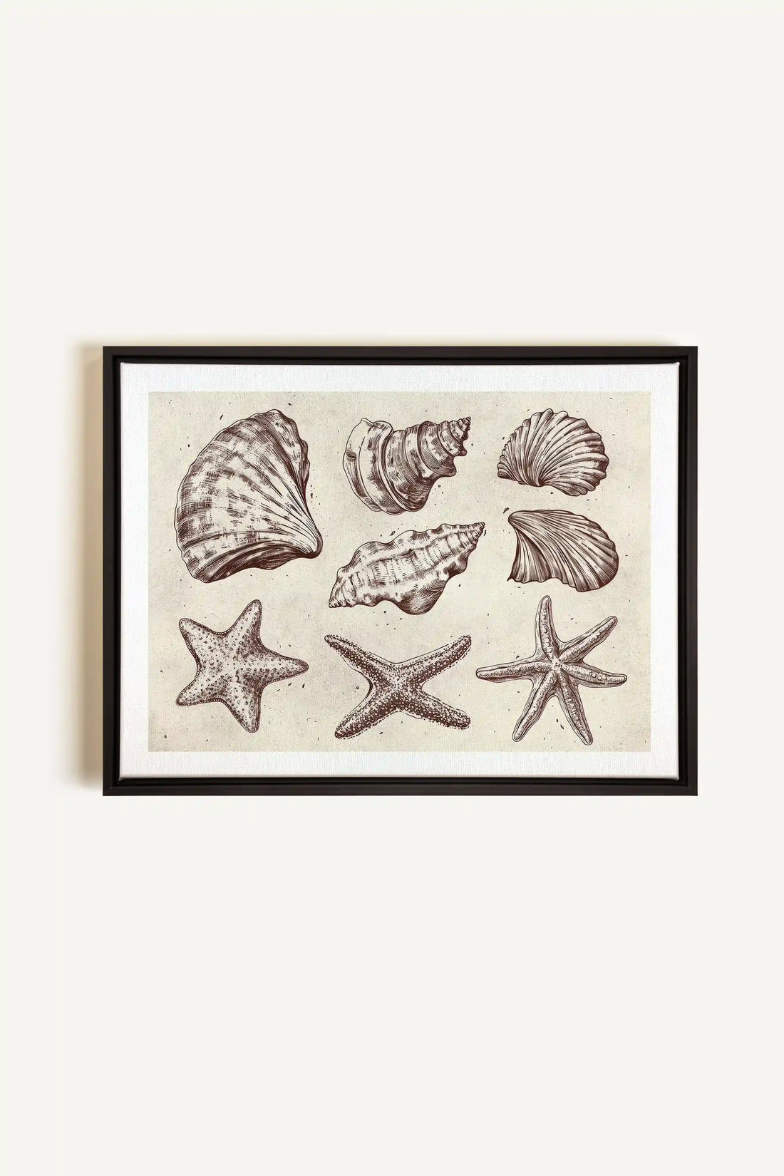 COASTAL COLLECTION, Oeuvre sur toile étirée, encadré Noir