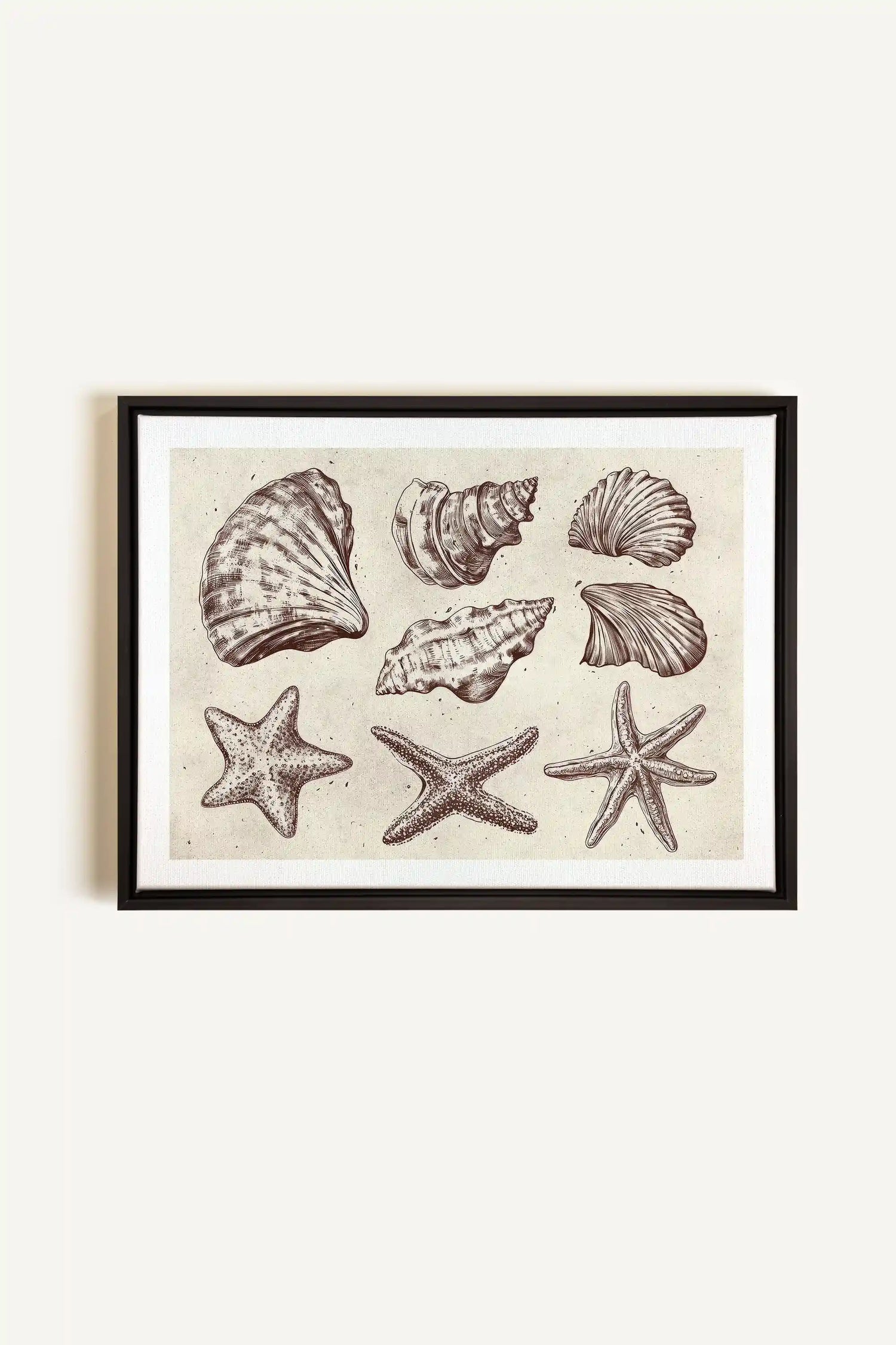 COASTAL COLLECTION, Oeuvre sur toile étirée, encadré Noir