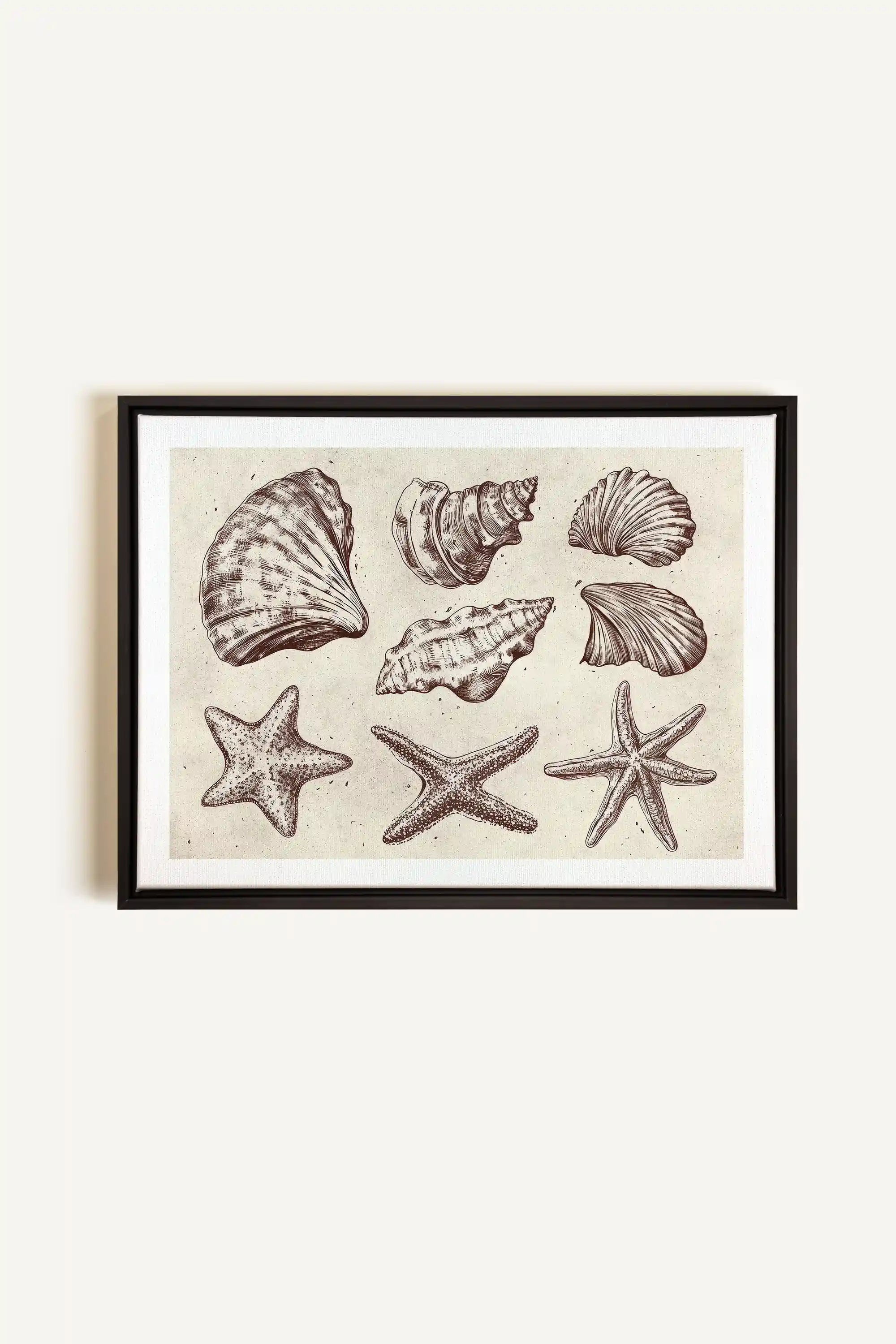 COASTAL COLLECTION, Oeuvre sur toile étirée, encadré Noir