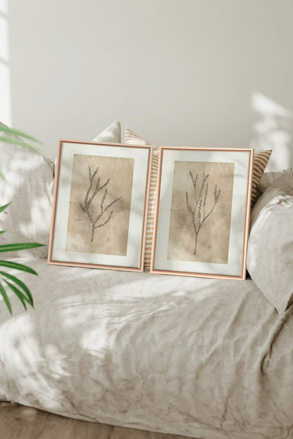 COMBINAISON JADE WILSON, 2 Artworks on stretched canvas, framed Natural Light