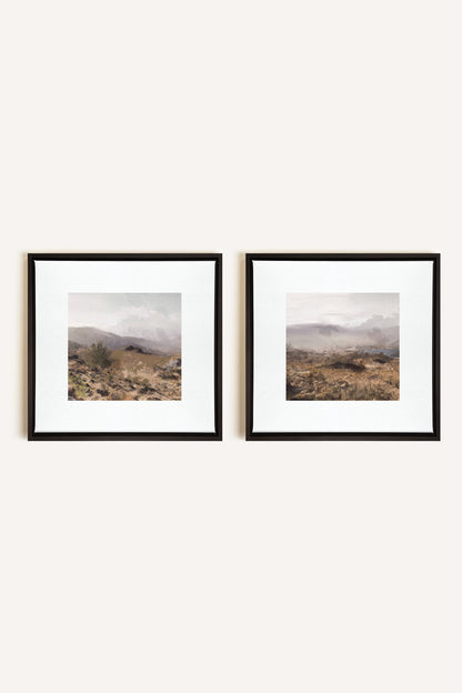 COMBINAISON VIRGINIE, 2 Oeuvres sur toile étirée, encadré Noir