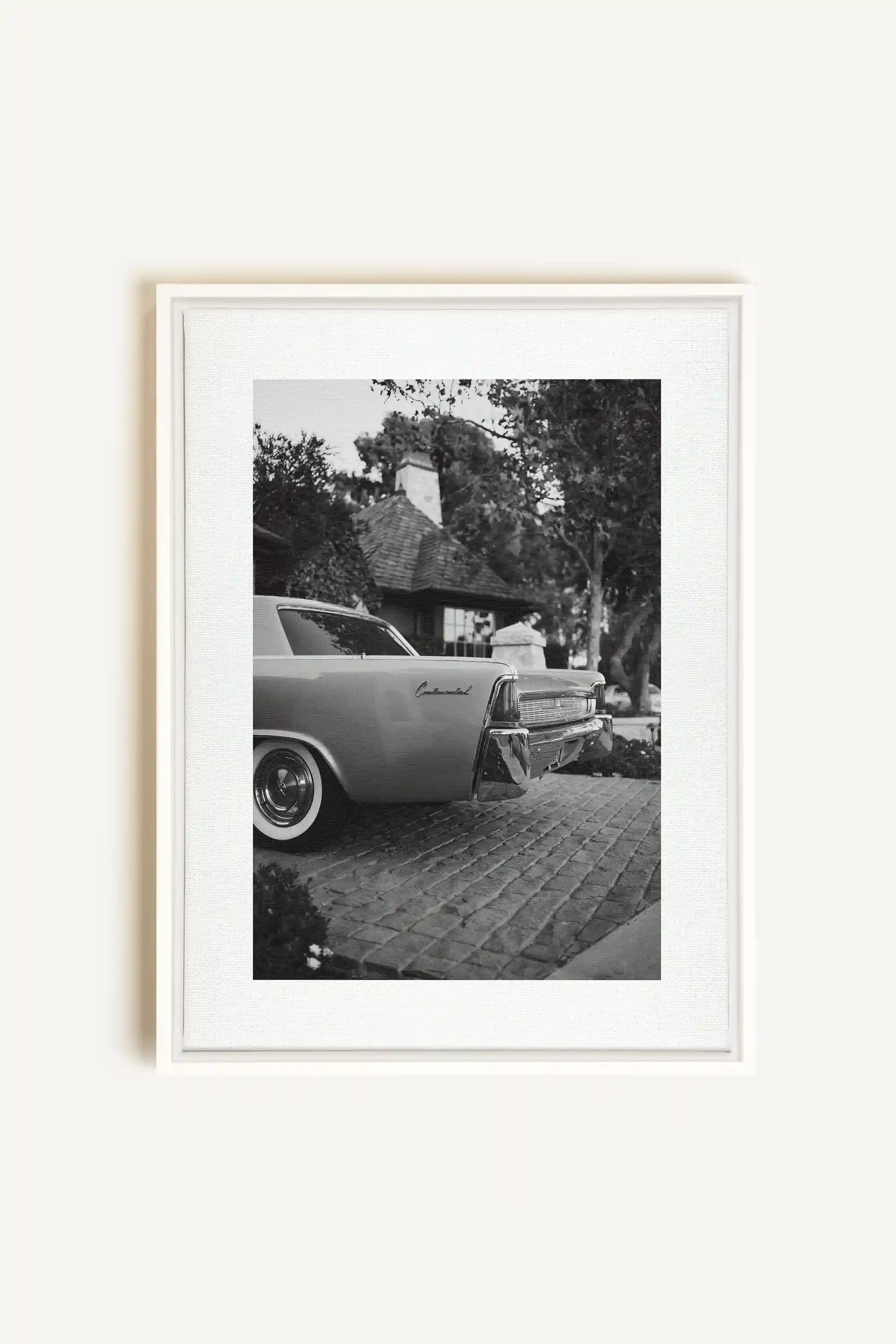 CONTINENTAL CHARM, Artwork on stretched canvas, framed in white