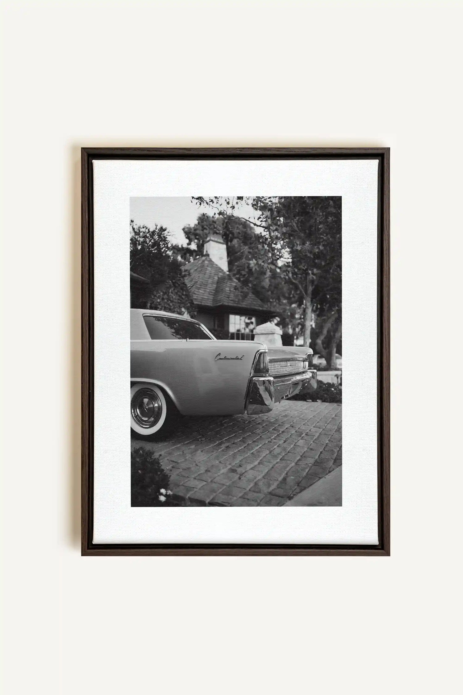 CONTINENTAL CHARM, Artwork on stretched canvas, framed in Walnut Brown