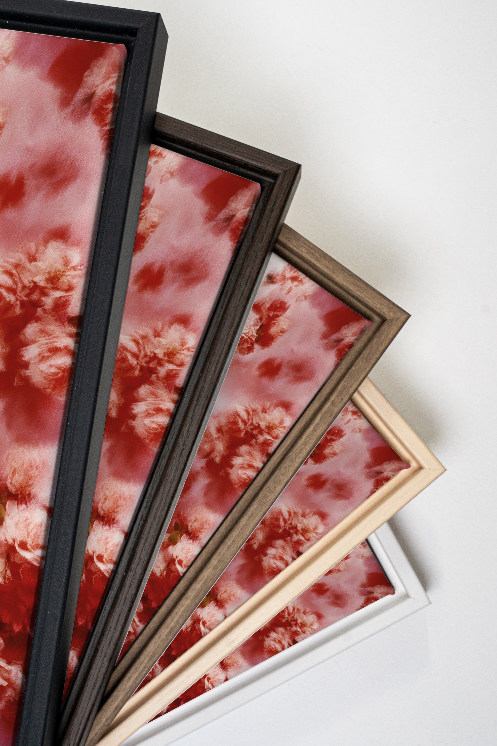 RÊVE ÉCARLATE, Artwork on stretched canvas, framed in white