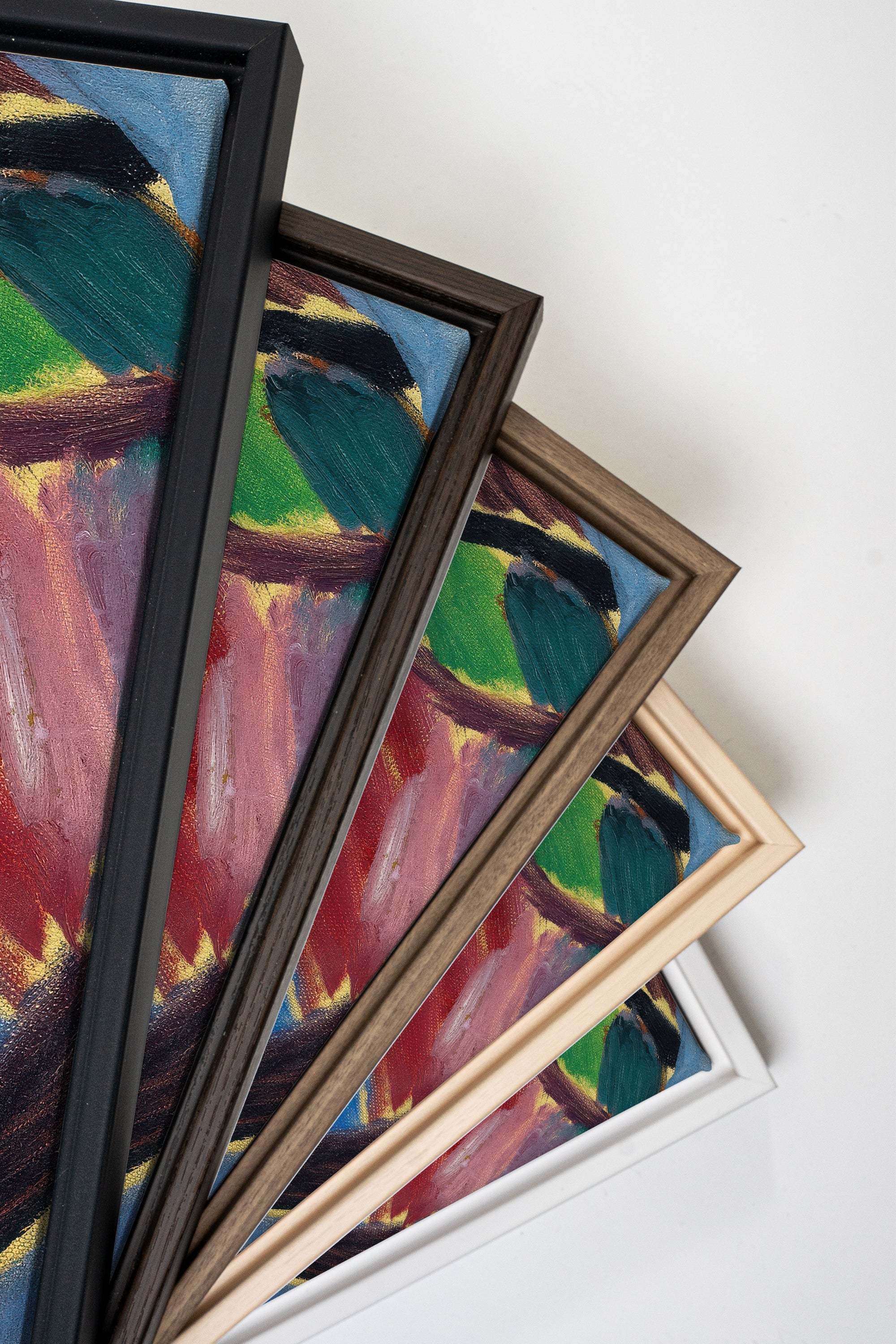 ELECTRIC BLOOM, Artwork on stretched canvas, framed in black