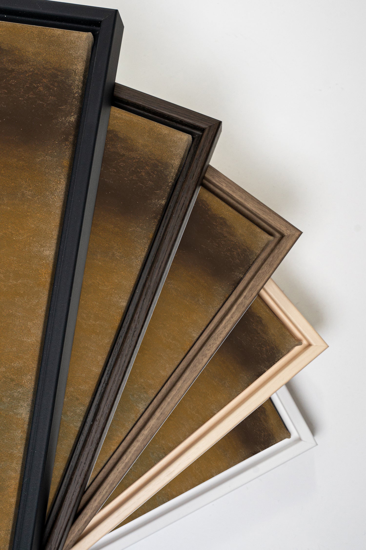 ASH GLOW, Artwork on stretched canvas, framed in black