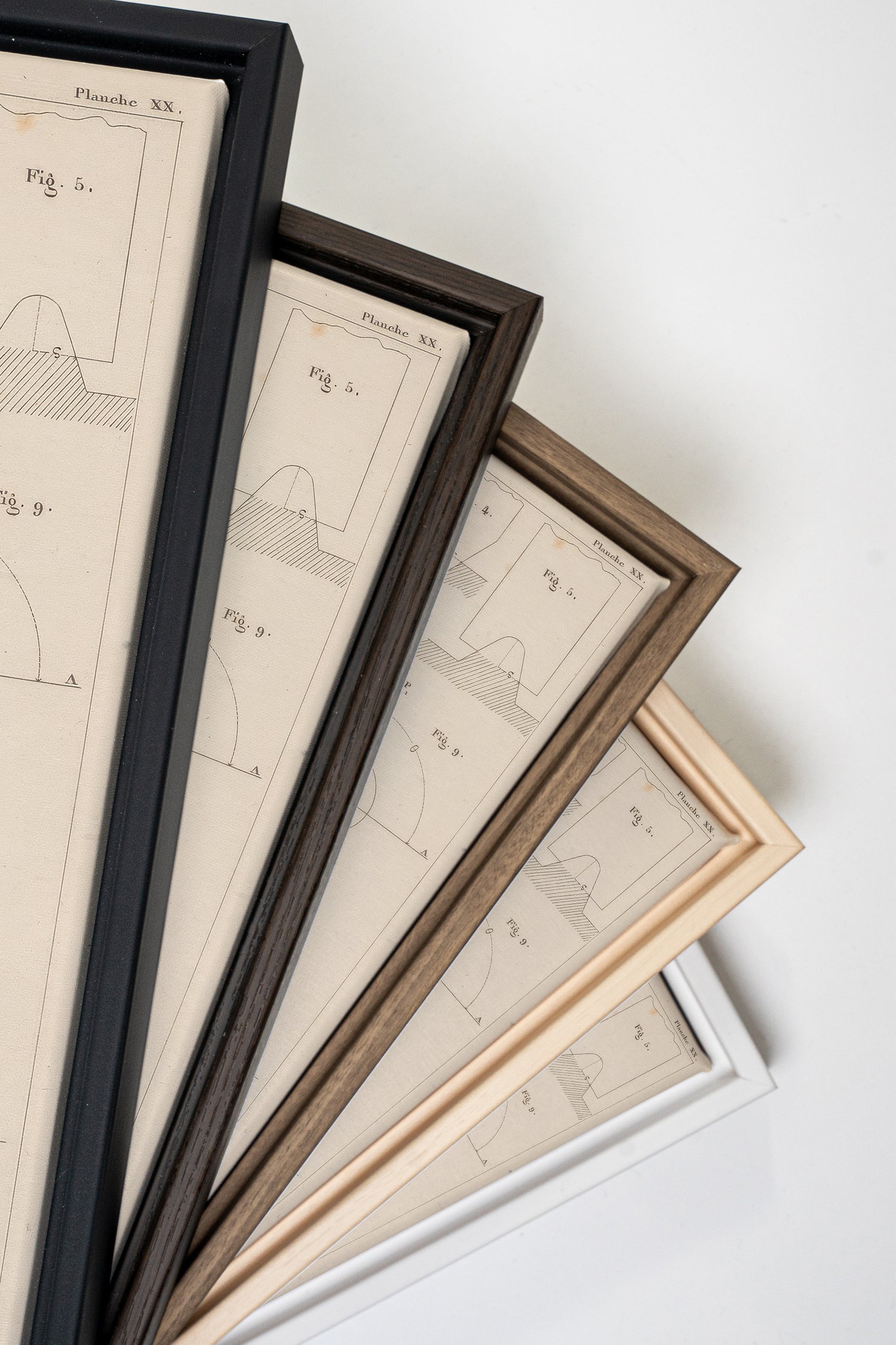 AU COEUR DES AXES, Artwork on stretched canvas, framed in Walnut Brown