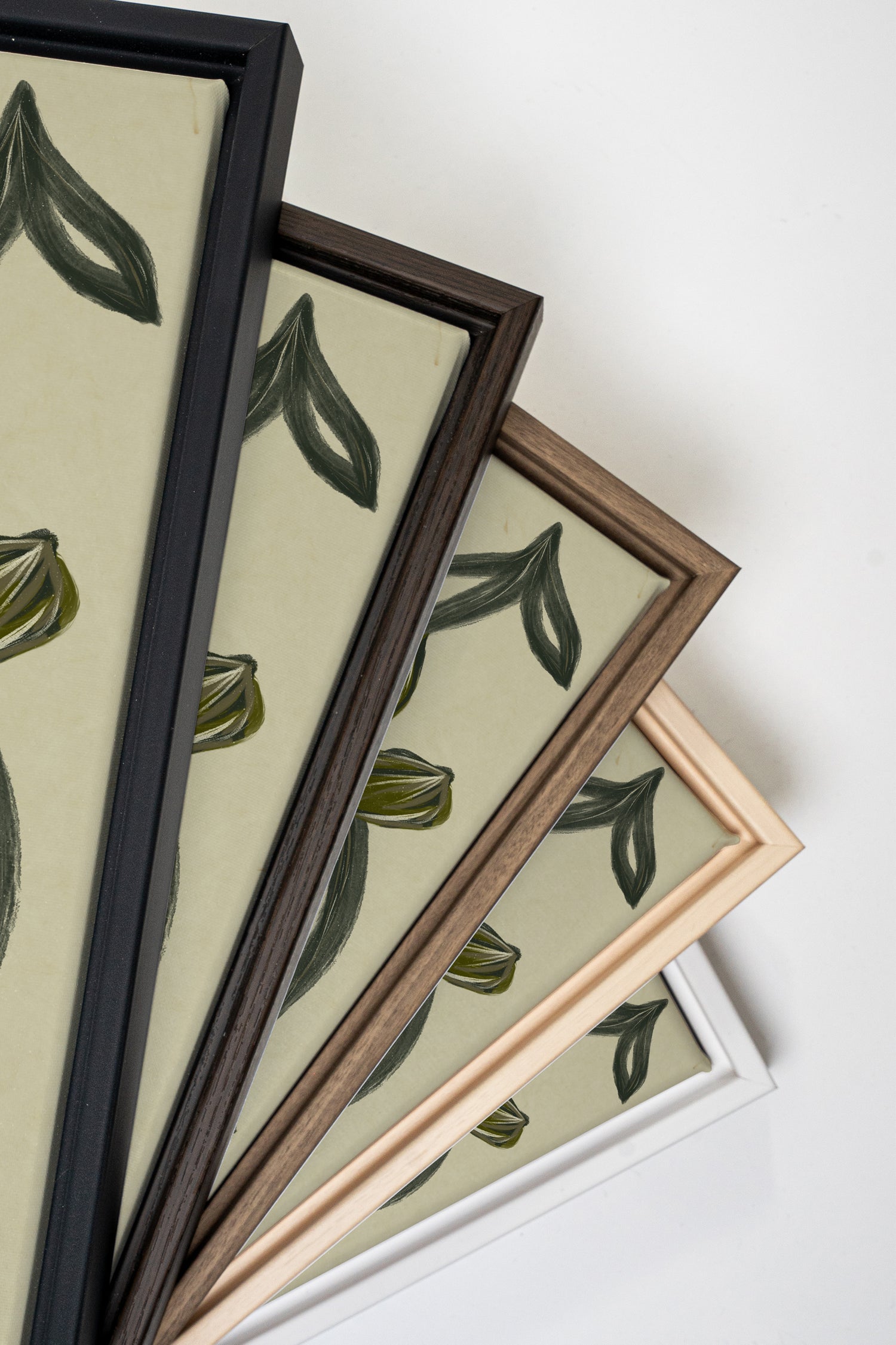 BOTANIC RELIC, Artwork on stretched canvas, framed in white