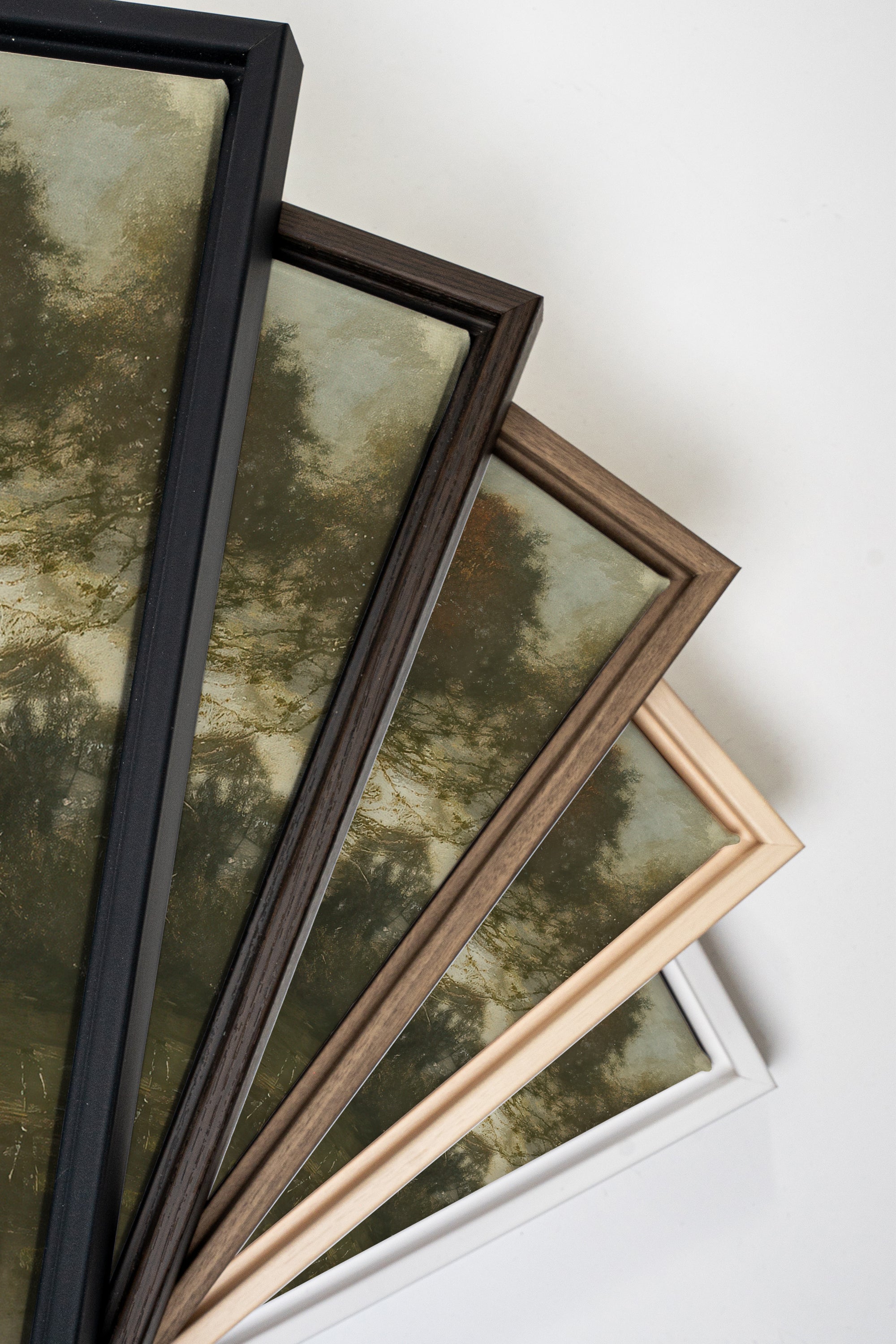 DARK SERENITY, Artwork on stretched canvas, framed in Brown Oak