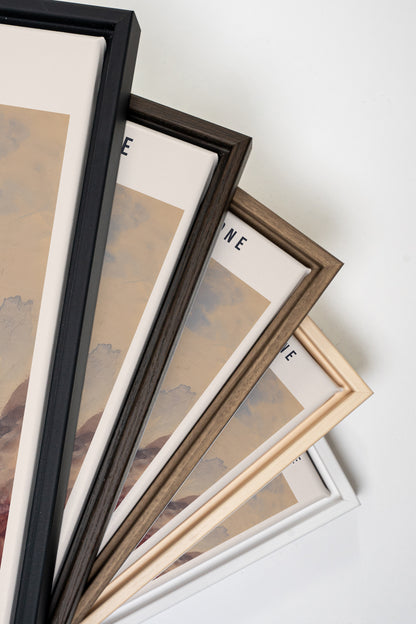 YELLOWSTONE, Oeuvre sur toile étirée, encadré Blanc