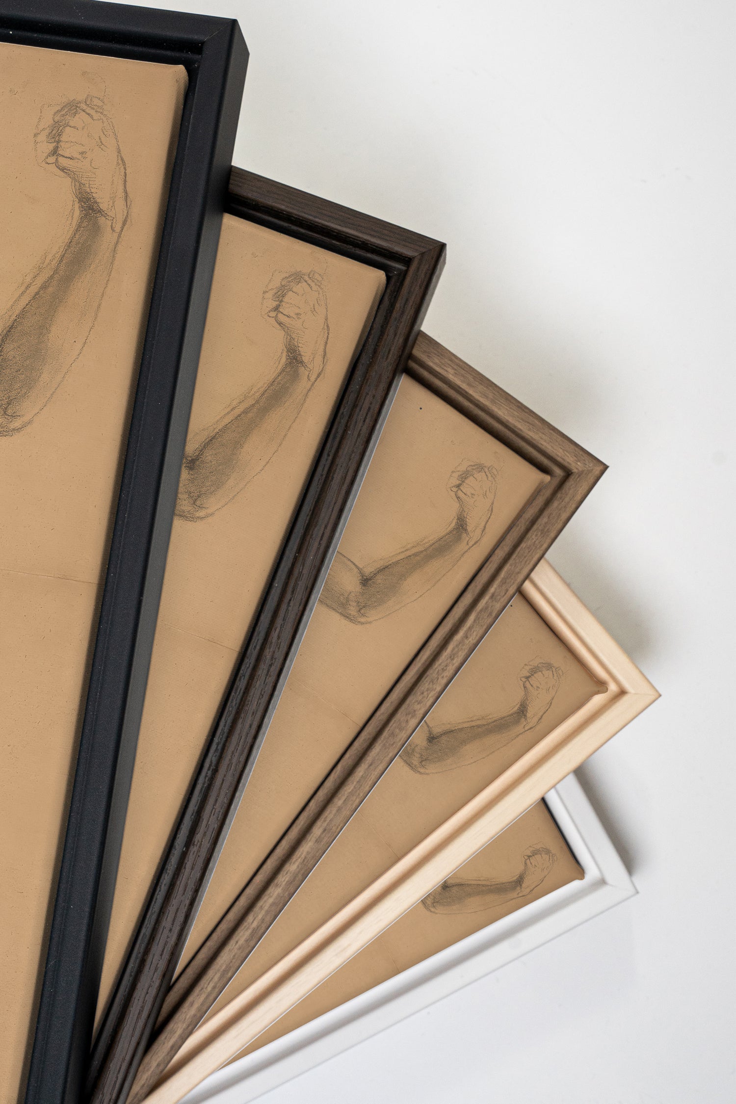 TIMELESS MUSE, Artwork on stretched canvas, framed in Brown Oak