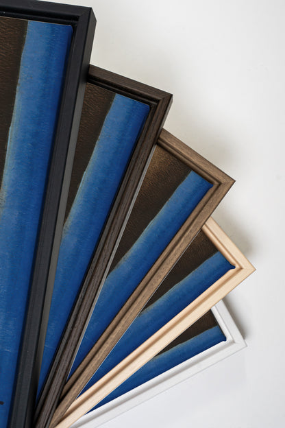 TERRE ET MARÉE, 2 Oeuvres sur toile étirée, encadré Blanc