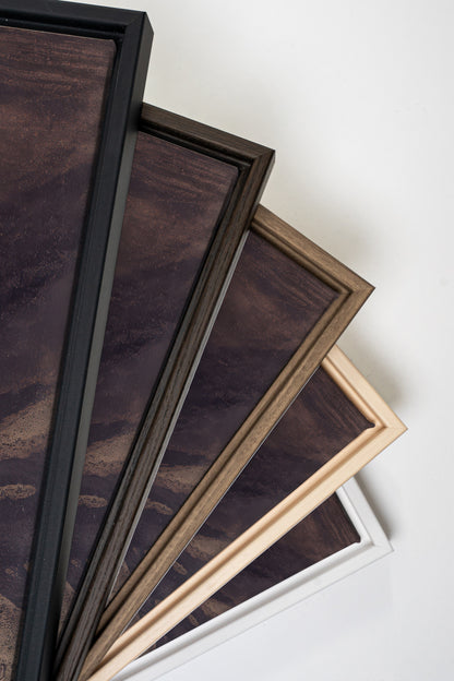 OBSIDIAN PATH, Artwork on stretched canvas, framed in black