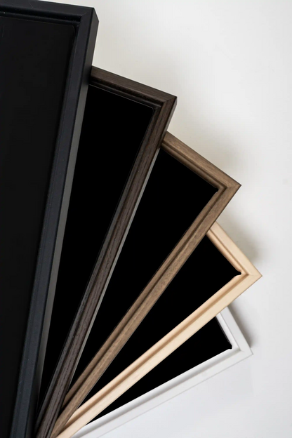 SILENCE BORÉAL, Work on stretched canvas, framed Black