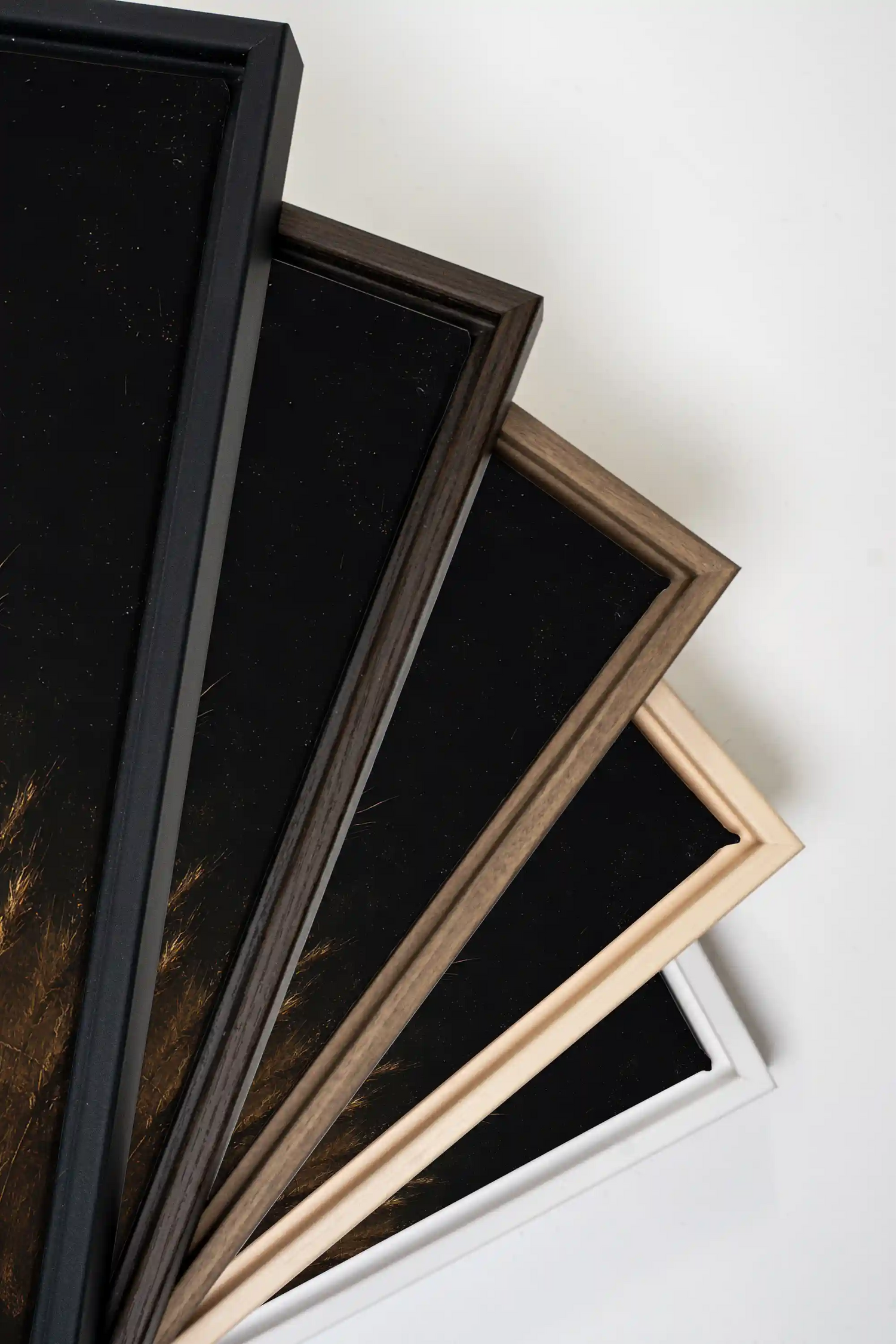 TWILIGHT FIELDS, Work on stretched canvas, framed Black