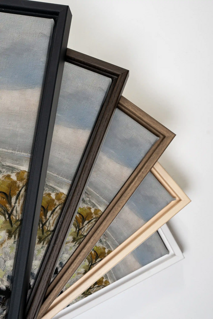 DRIFTING LIGHT DUO, 2 Works on stretched canvas, framed White