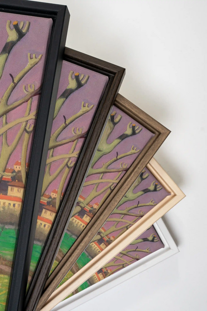 BOUND BY LIGHT, 2 Works on stretched canvas, framed Naturel Clair