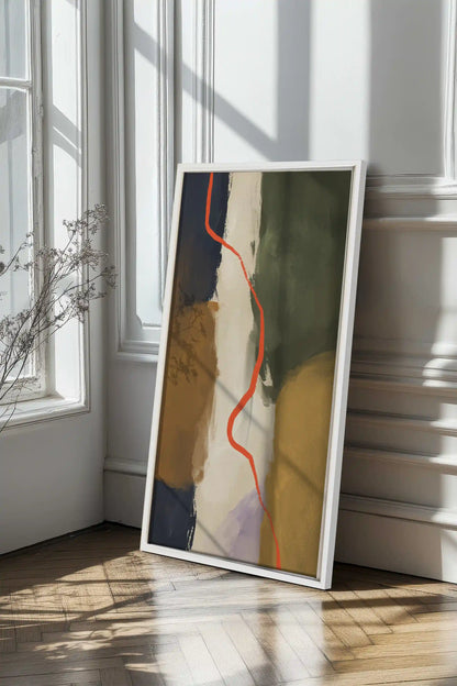 CREVASSE, Oeuvre sur toile étirée, encadré Blanc