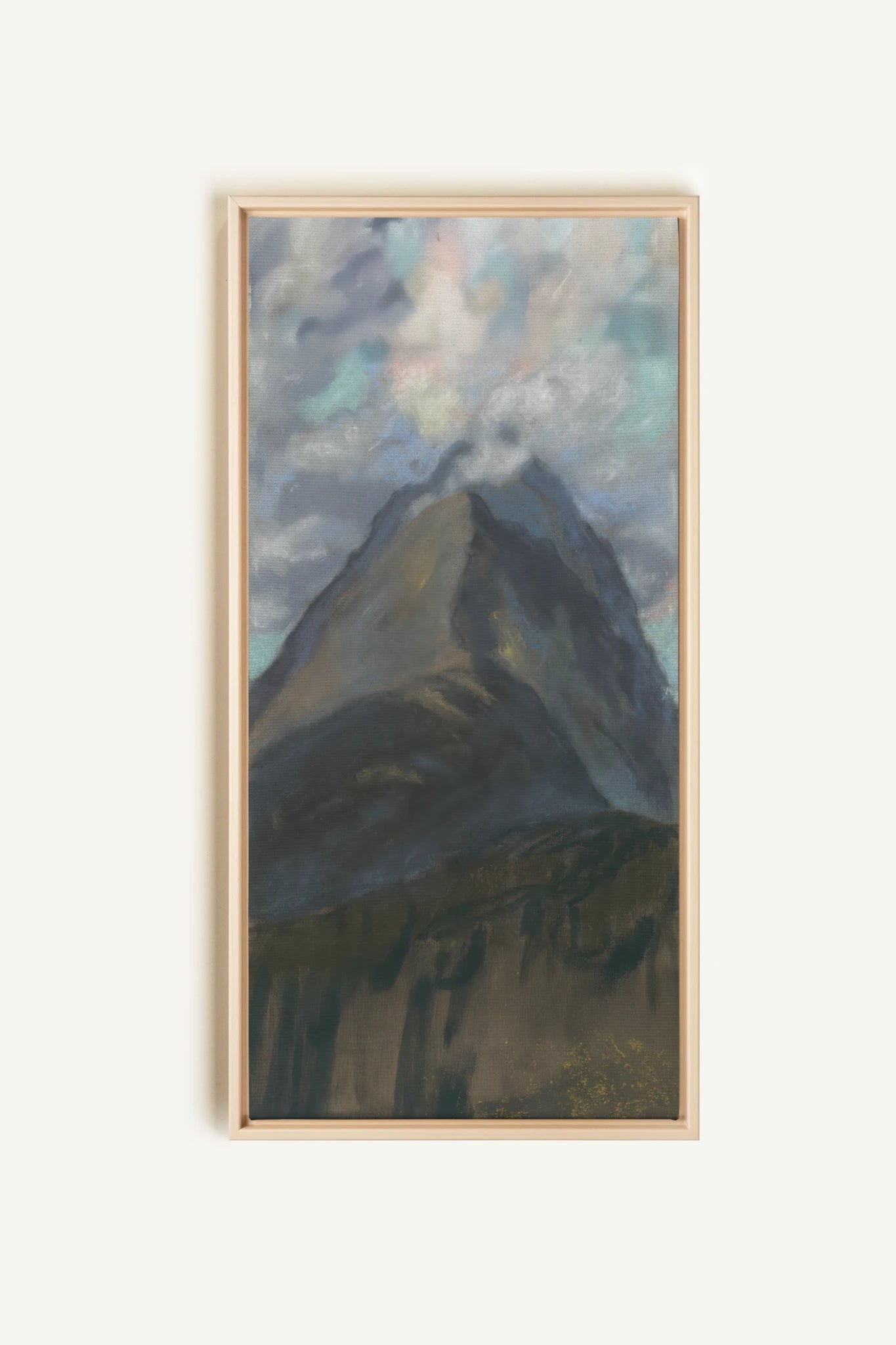 CLOUDED SPIRIT, Oeuvre sur toile étirée, encadré Naturel Clair