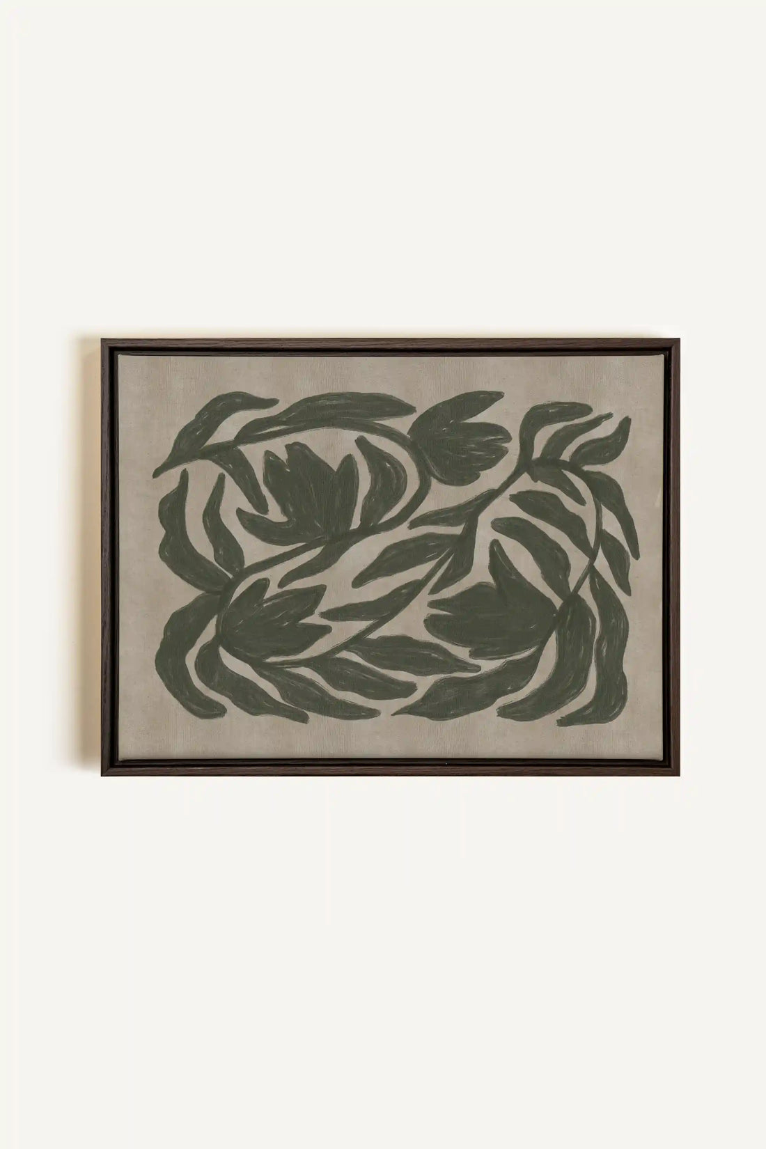 DANSE VÉGÉTALE, Oeuvre sur toile étirée, encadré Brun Noyer