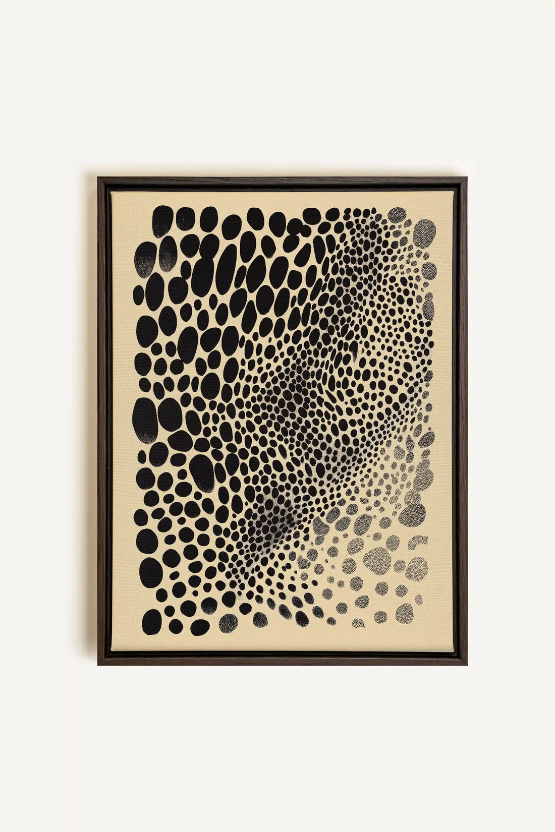 DARK BURST, Artwork on stretched canvas, framed in Walnut Brown