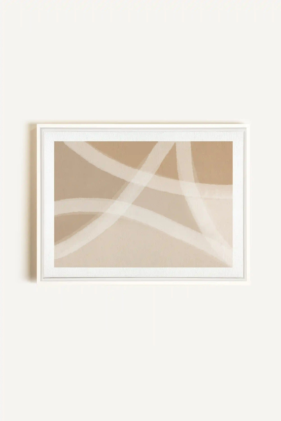 DOUCEUR DE LIN, Oeuvre sur toile étirée, encadré Blanc