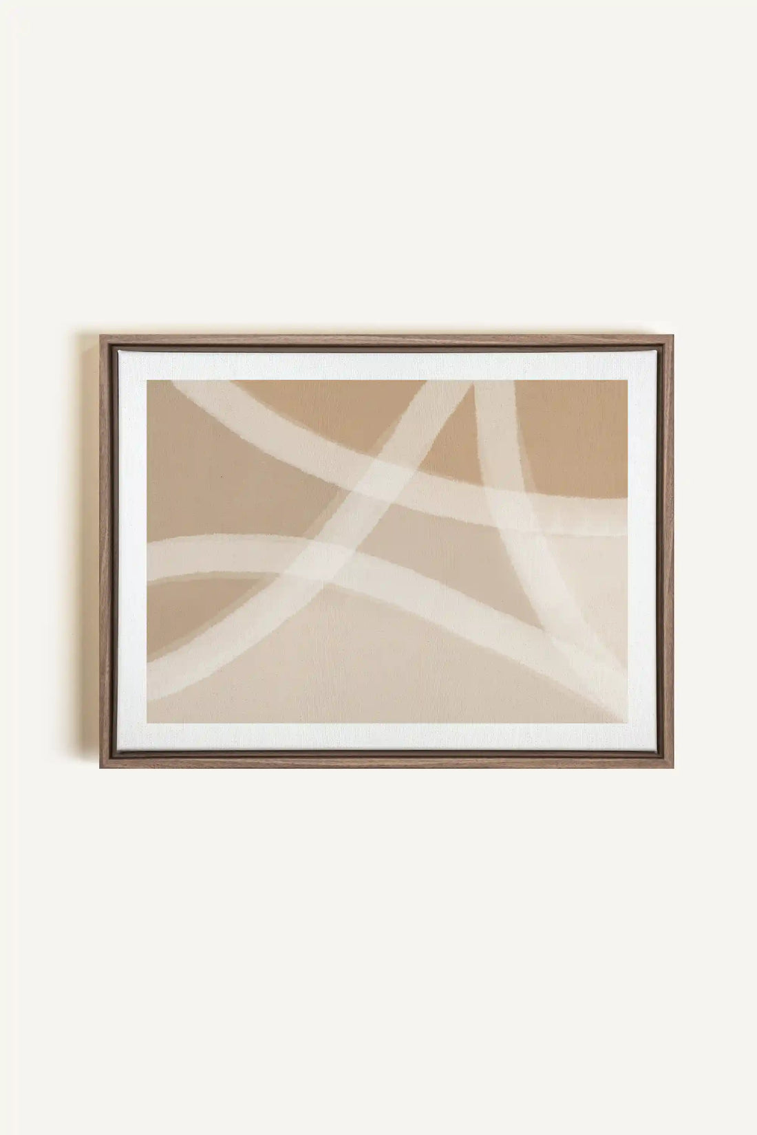 DOUCEUR DE LIN, Oeuvre sur toile étirée, encadré Brun Chêne