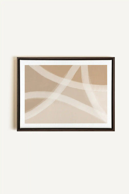 DOUCEUR DE LIN, Artwork on stretched canvas, framed in Walnut Brown