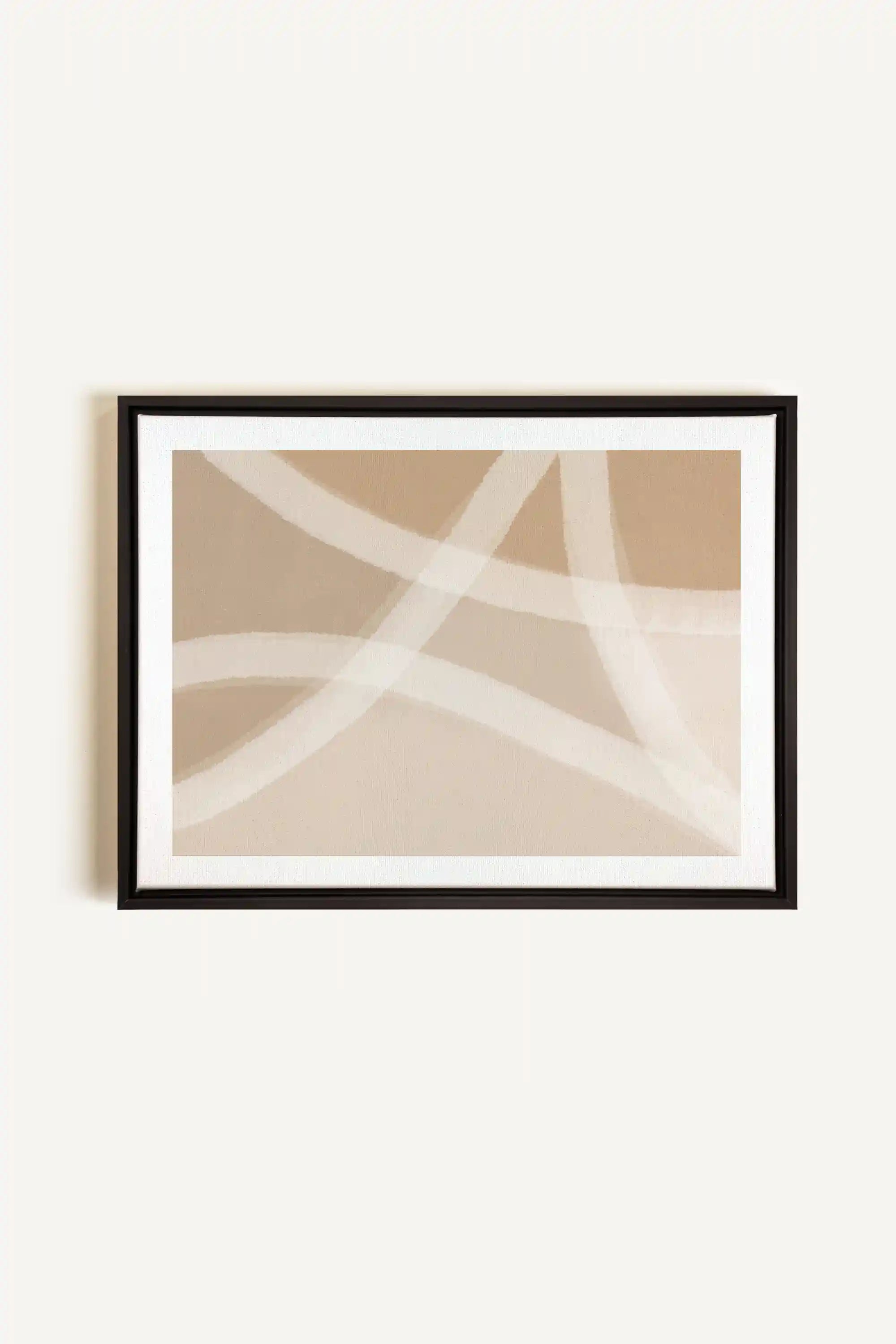 DOUCEUR DE LIN, Artwork on stretched canvas, framed in black